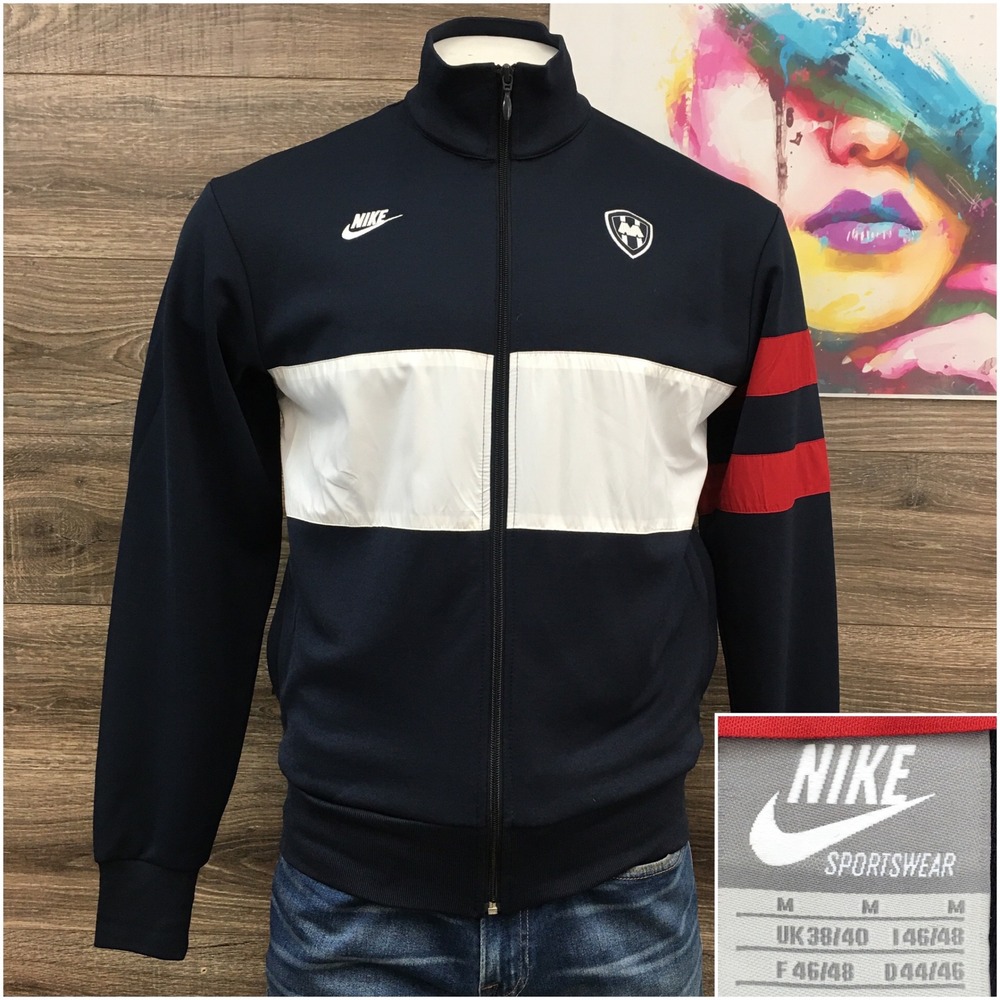 VINTAGE Nike Mens Rayados Monterrey Track Jacket Navy Full Zip 362135-472 M